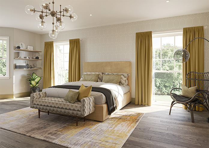 Kyoto Faux Silk, Gold - Made to Measure Curtains - Image 8